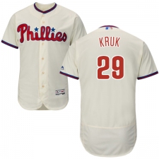 Men's Majestic Philadelphia Phillies #29 John Kruk Cream Alternate Flex Base Authentic Collection MLB Jersey