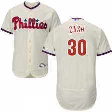 Men's Majestic Philadelphia Phillies #30 Dave Cash Cream Alternate Flex Base Authentic Collection MLB Jersey