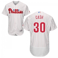 Men's Majestic Philadelphia Phillies #30 Dave Cash White Home Flex Base Authentic Collection MLB Jersey