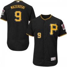 Men's Majestic Pittsburgh Pirates #9 Bill Mazeroski Black Alternate Flex Base Authentic Collection MLB Jersey
