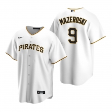 Men's Nike Pittsburgh Pirates #9 Bill Mazeroski White Home Stitched Baseball Jersey