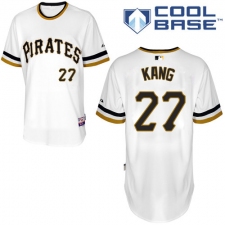 Men's Majestic Pittsburgh Pirates #27 Jung-ho Kang Authentic White Alternate 2 Cool Base MLB Jersey