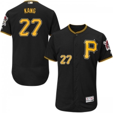 Men's Majestic Pittsburgh Pirates #27 Jung-ho Kang Black Alternate Flex Base Authentic Collection MLB Jersey