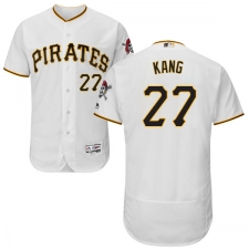 Men's Majestic Pittsburgh Pirates #27 Jung-ho Kang White Home Flex Base Authentic Collection MLB Jersey