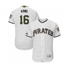 Men's Pittsburgh Pirates #16 Jung-ho Kang White Alternate Authentic Collection Flex Base Baseball Jersey