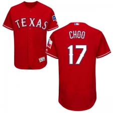 Men's Majestic Texas Rangers #17 Shin-Soo Choo Red Alternate Flex Base Authentic Collection MLB Jersey