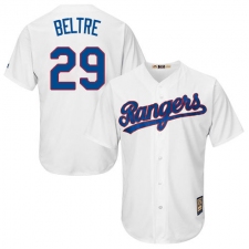 Men's Majestic Texas Rangers #29 Adrian Beltre Authentic White Cooperstown MLB Jersey