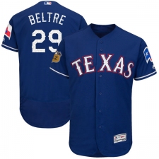 Men's Majestic Texas Rangers #29 Adrian Beltre Royal Blue 2017 Spring Training Authentic Collection Flex Base MLB Jersey