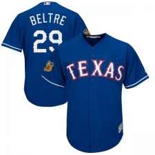 Youth Majestic Texas Rangers #29 Adrian Beltre Authentic 2017 Spring Training Cool Base MLB Jersey