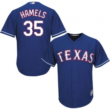 Men's Majestic Texas Rangers #35 Cole Hamels Replica Royal Blue Alternate 2 Cool Base MLB Jersey