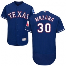 Men's Majestic Texas Rangers #30 Nomar Mazara Royal Blue Alternate Flex Base Authentic Collection MLB Jersey