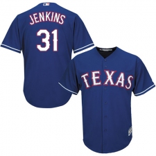 Men's Majestic Texas Rangers #31 Ferguson Jenkins Replica Royal Blue Alternate 2 Cool Base MLB Jersey