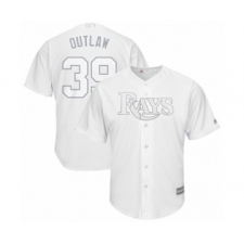 Men's Tampa Bay Rays #39 Kevin Kiermaier  Outlaw  Authentic White 2019 Players Weekend Baseball Jersey