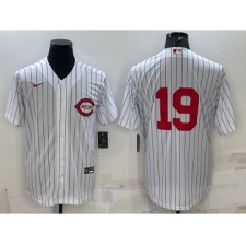 Men's Cincinnati Reds #19 Joey Votto 2022 White Field of Dreams Stitched Baseball Jersey