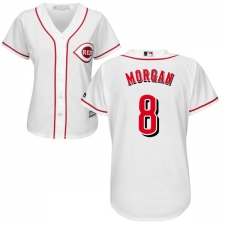 Women's Majestic Cincinnati Reds #8 Joe Morgan Replica White Home Cool Base MLB Jersey