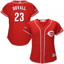 Women's Majestic Cincinnati Reds #23 Adam Duvall Replica Red Alternate Cool Base MLB Jersey