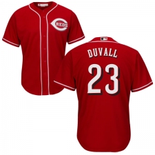Youth Majestic Cincinnati Reds #23 Adam Duvall Authentic Red Alternate Cool Base MLB Jersey