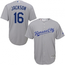 Youth Majestic Kansas City Royals #16 Bo Jackson Authentic Grey Road Cool Base MLB Jersey