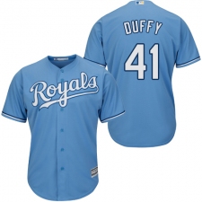 Men's Majestic Kansas City Royals #41 Danny Duffy Replica Light Blue Alternate 1 Cool Base MLB Jersey