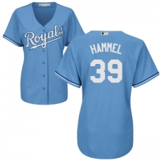 Women's Majestic Kansas City Royals #39 Jason Hammel Authentic Light Blue Alternate 1 Cool Base MLB Jersey