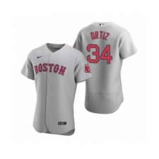 Men's Boston Red Sox #34 David Ortiz Nike Gray Authentic Road Jersey
