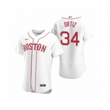 Men's Boston Red Sox #34 David Ortiz Nike White Authentic 2020 Alternate Jersey