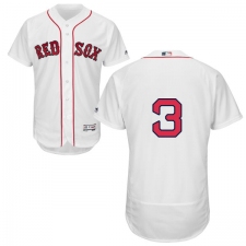 Men's Majestic Boston Red Sox #3 Jimmie Foxx White Home Flex Base Authentic Collection MLB Jersey