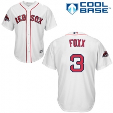 Youth Majestic Boston Red Sox #3 Jimmie Foxx Authentic White Home Cool Base 2018 World Series Champions MLB Jersey