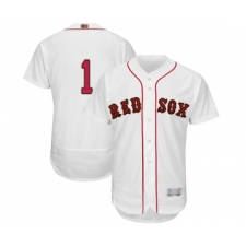 Men's Boston Red Sox #1 Bobby Doerr White 2019 Gold Program Flex Base Authentic Collection Baseball Jersey