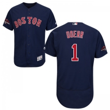 Men's Majestic Boston Red Sox #1 Bobby Doerr Navy Blue Alternate Flex Base Authentic Collection 2018 World Series Champions MLB Jersey