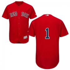 Men's Majestic Boston Red Sox #1 Bobby Doerr Red Alternate Flex Base Authentic Collection MLB Jersey