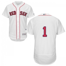 Men's Majestic Boston Red Sox #1 Bobby Doerr White Home Flex Base Authentic Collection MLB Jersey