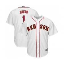Youth Boston Red Sox #1 Bobby Doerr Authentic White 2019 Gold Program Cool Base Baseball Jersey