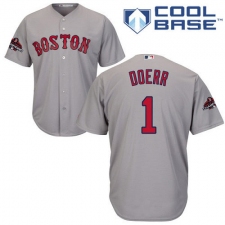 Youth Majestic Boston Red Sox #1 Bobby Doerr Authentic Grey Road Cool Base 2018 World Series Champions MLB Jersey