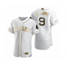 Men's Boston Red Sox #9 Ted Williams Nike White Authentic Golden Edition Jersey