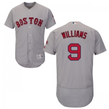 Men's Majestic Boston Red Sox #9 Ted Williams Grey Road Flex Base Authentic Collection MLB Jersey