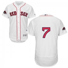 Men's Majestic Boston Red Sox #7 Christian Vazquez White Home Flex Base Authentic Collection 2018 World Series Champions MLB Jersey