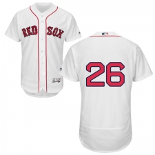 Men's Majestic Boston Red Sox #26 Wade Boggs White Home Flex Base Authentic Collection MLB Jersey