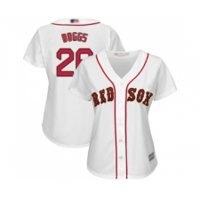 Women's Boston Red Sox #26 Wade Boggs Authentic White 2019 Gold Program Cool Base Baseball Jersey