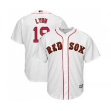 Youth Boston Red Sox #19 Fred Lynn Authentic White 2019 Gold Program Cool Base Baseball Jersey