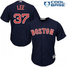 Youth Majestic Boston Red Sox #37 Bill Lee Replica Navy Blue Alternate Road Cool Base MLB Jersey