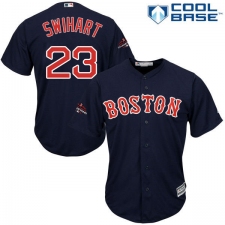 Youth Majestic Boston Red Sox #23 Blake Swihart Authentic Navy Blue Alternate Road Cool Base 2018 World Series Champions MLB Jersey
