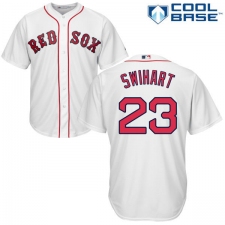 Youth Majestic Boston Red Sox #23 Blake Swihart Replica White Home Cool Base MLB Jersey