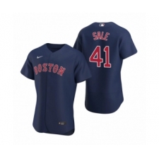 Men's Boston Red Sox #41 Chris Sale Nike Navy Authentic 2020 Alternate Jersey