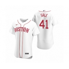 Men's Boston Red Sox #41 Chris Sale Nike White Authentic 2020 Alternate Jersey