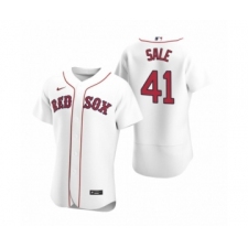 Men's Boston Red Sox #41 Chris Sale Nike White Authentic 2020 Home Jersey