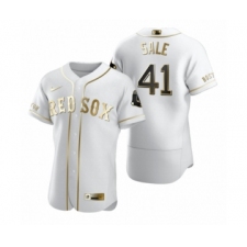 Men's Boston Red Sox #41 Chris Sale Nike White Authentic Golden Edition Jersey
