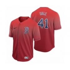 Men's Boston Red Sox #41 Chris Sale Red Fade Nike Jersey