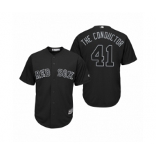 Men's Boston Red Sox #41 Chris Sale The Conductor Black 2019 Players Weekend Replica Jersey