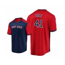 Men's Chris Sale Boston Red Sox #41 Navy Red Iconic Player Majestic Jersey